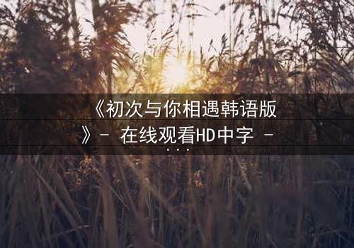 《初次与你相遇韩语版》- 在线观看HD中字 - 当命运之轮逆转,爱能否跨越时空?